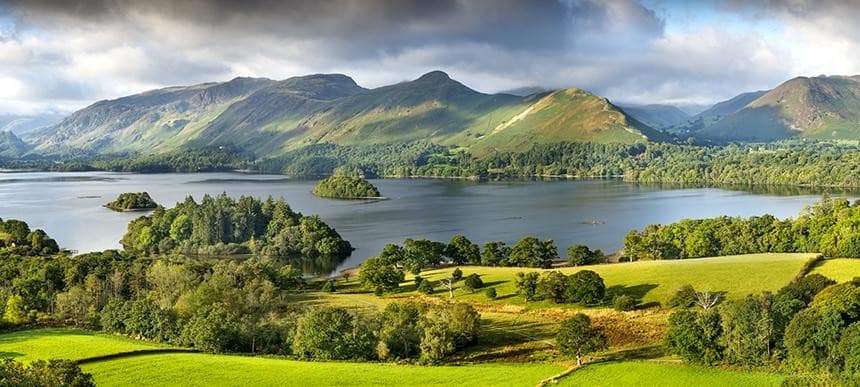 Derwentwater and Lake District scenery near Keswick